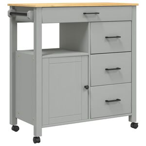 vidaXL Τρόλεϊ Κουζίνας MONZA 84x40x88,5 εκ. από Μασίφ Ξύλο Πεύκου