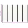 vidaXL Διαχωριστικό Δωματίου με 5 Πάνελ Λευκό 250 x 180 εκ.