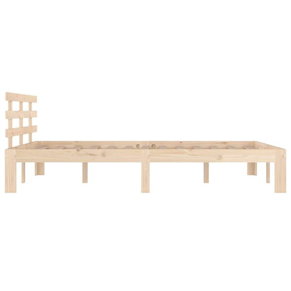 vidaXL Πλαίσιο Κρεβατιού 150 x 200 εκ. Μασίφ Ξύλο King Size