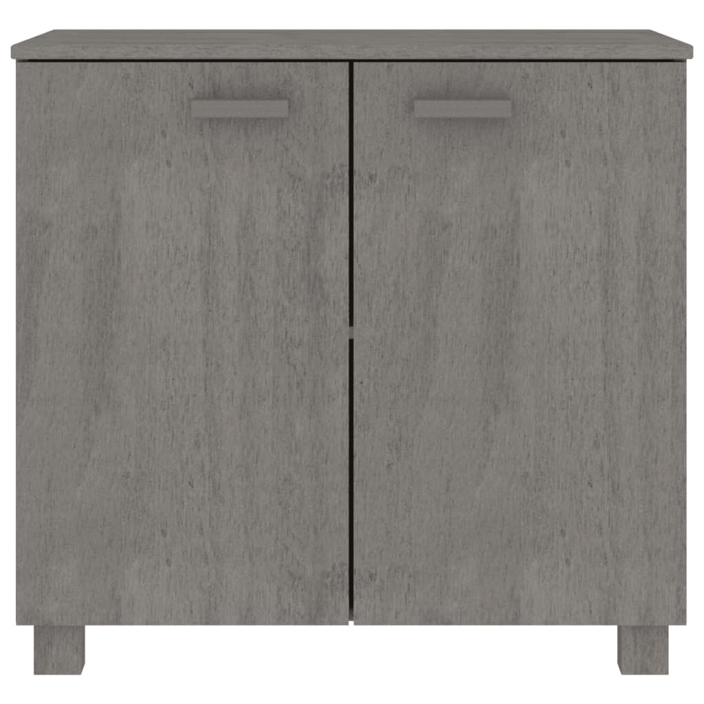 vidaXL Ντουλάπι HAMAR Αν. Γκρι 85 x 35 x 80 εκ. από Μασίφ Ξύλο Πεύκου