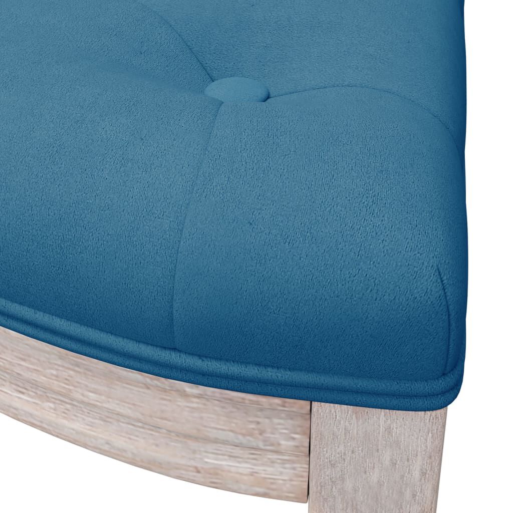 vidaXL Πάγκος Μπλε 81,5 x 41 x 49 εκ. Βελούδινος