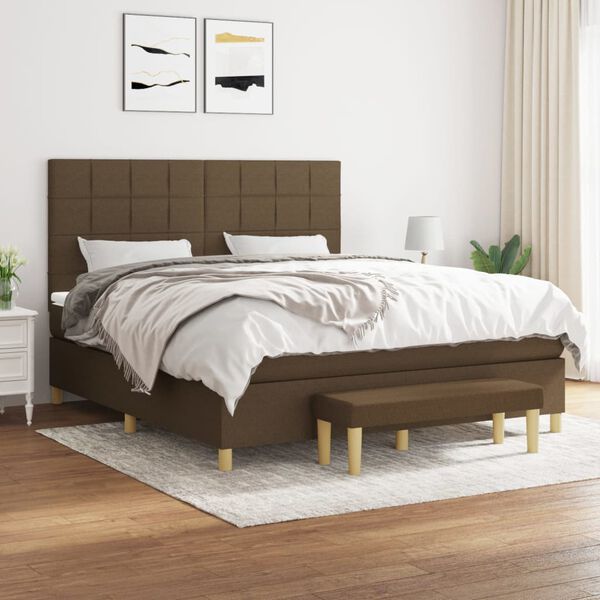 vidaXL &Kappa;&rho;&epsilon;&beta;ά&tau;&iota; Boxspring &mu;&epsilon; &Sigma;&tau;&rho;ώ&mu;&alpha; &Sigma;&kappa;&omicron;ύ&rho;&omicron; &Kappa;&alpha;&phi;έ 180x200 &epsilon;&kappa; &Upsilon;&phi;&alpha;&sigma;&mu;ά&tau;&iota;&nu;&omicron;