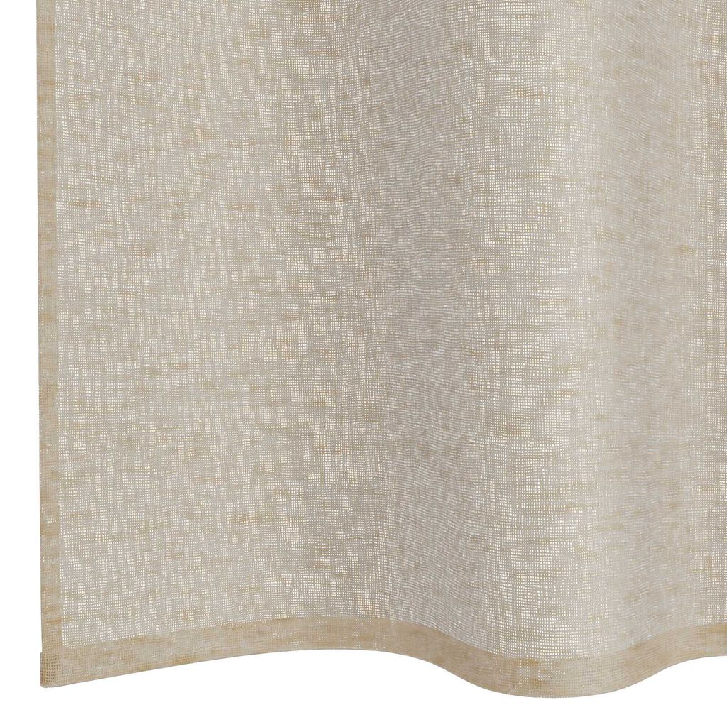 vidaXL Κουρτίνες με κουρτίνες 2 pcs Άμμος 140 x 225 cm Πολυεστέρας