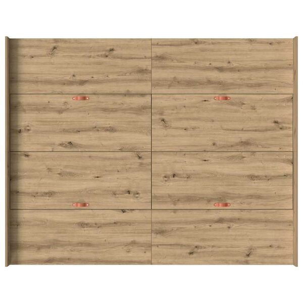 vidaXL Κρεβάτι με αποθηκευτικό χώρο artisan δρυς 160 x 200 cm