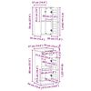 vidaXL Σετ Επίπλων Μπάνιου με ράφι VIGO 2 pcs Καφέ και Καραμέλα καφέ