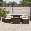 vidaXL Σετ Καναπέ Κήπου 7 pcs Καφέ συνθετικό ρατάν
