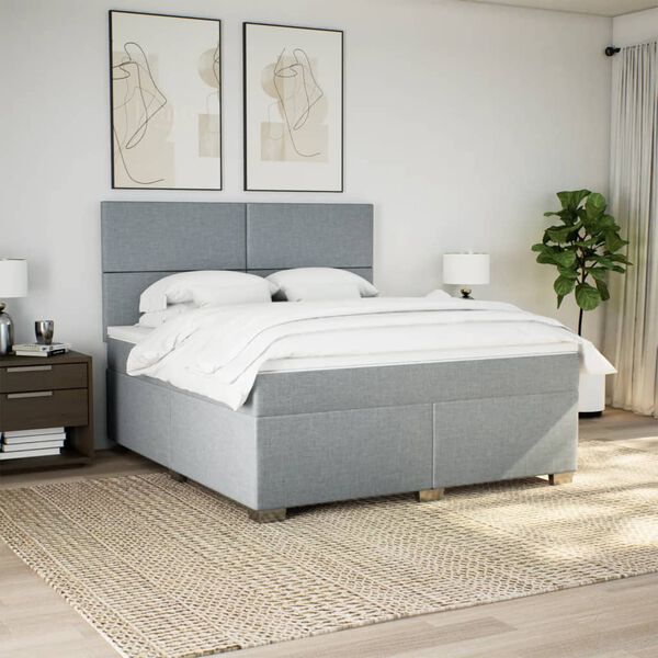 vidaXL &Kappa;&rho;&epsilon;&beta;ά&tau;&iota; Boxspring &mu;&epsilon; &Sigma;&tau;&rho;ώ&mu;&alpha; &Alpha;&nu;&omicron;&iota;&chi;&tau;ό &Gamma;&kappa;&rho;&iota; 180x200 &epsilon;&kappa;. &Upsilon;&phi;&alpha;&sigma;&mu;ά&tau;&iota;&nu;&omicron;