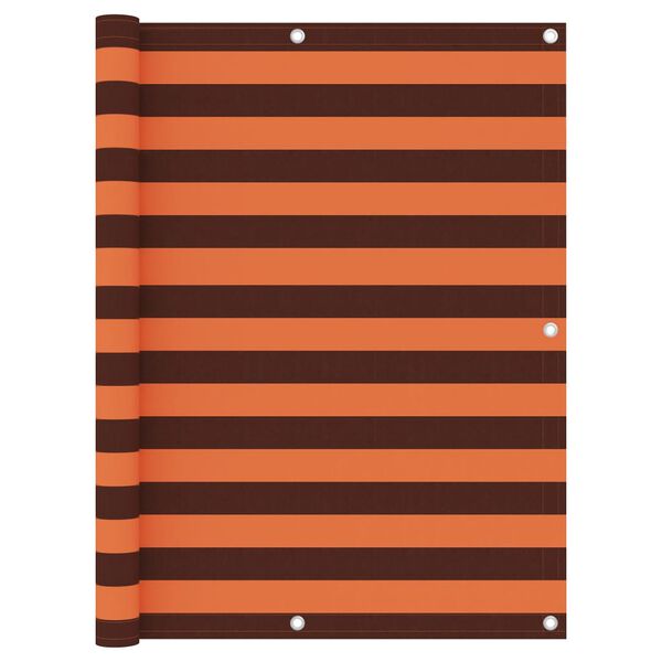 vidaXL Διαχωριστικό Βεράντας Πορτοκαλί/Καφέ 120x500 εκ. Ύφασμα Oxford