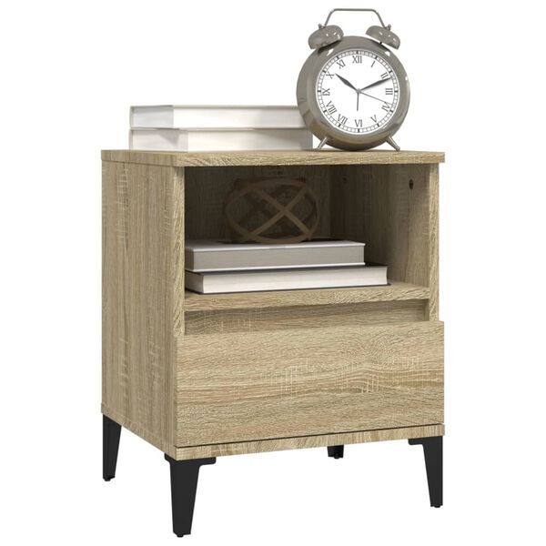 vidaXL Κομοδίνο Sonoma Δρυς 40x35x50 εκ.