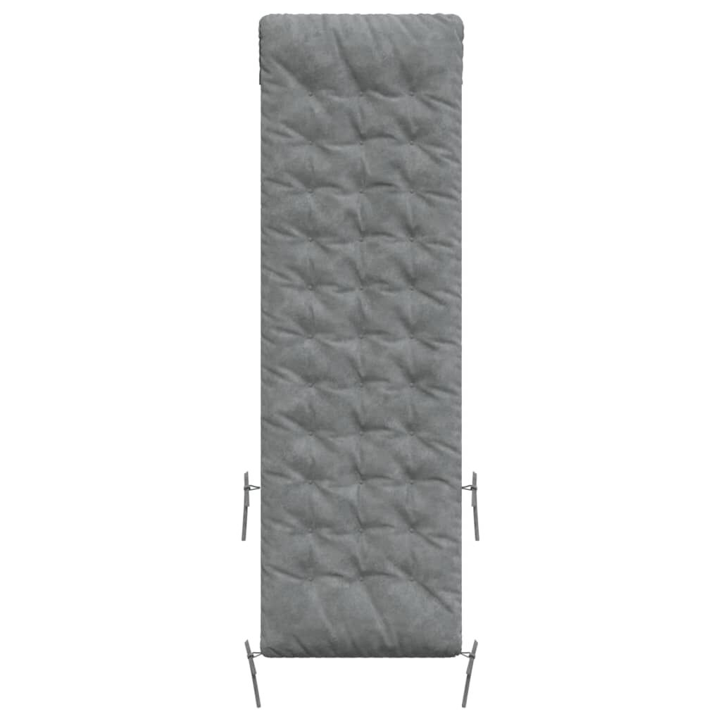 vidaXL Μαξιλάρι Ξαπλώστρας Γκρι 160x50x10 εκ. Συνθετικό Καστόρι