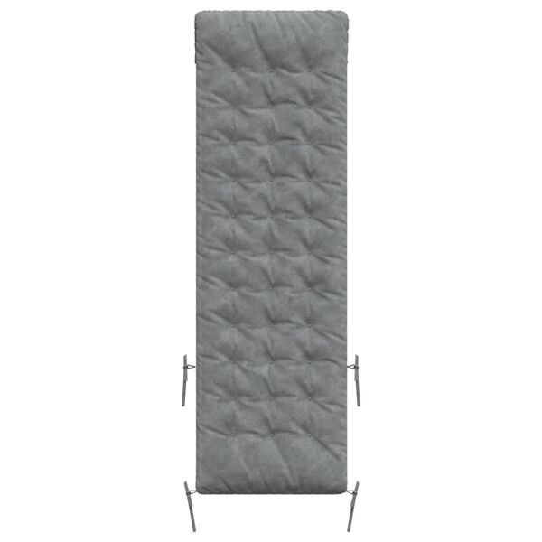 vidaXL Μαξιλάρι Ξαπλώστρας Γκρι 160x50x10 εκ. Συνθετικό Καστόρι