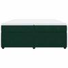 vidaXL Κρεβάτι Boxspring με Στρώμα Σκούρο Πράσινο 200x200εκ. Βελούδινο