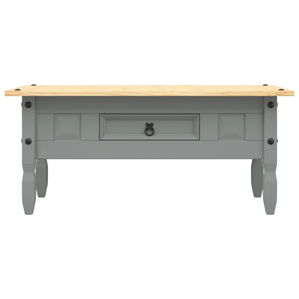 vidaXL Τραπέζι Σαλονιού Μεξικ. Στιλ Corona Γκρι 100x55x44 εκ. Πεύκο