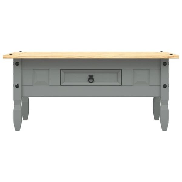 vidaXL Τραπέζι Σαλονιού Μεξικ. Στιλ Corona Γκρι 100x55x44 εκ. Πεύκο