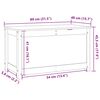 vidaXL Κουτί Αποθήκευσης 80 x 40 x 45,5 εκ από Μασίφ Ξύλο Πεύκου