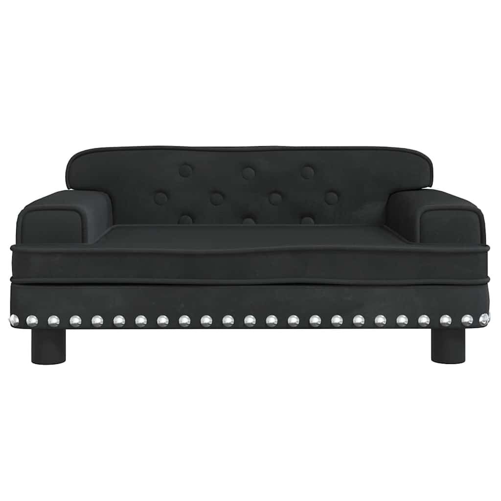 vidaXL Κρεβάτι Σκύλου Μαύρο 70 x 45 x 30 εκ. Βελούδινο