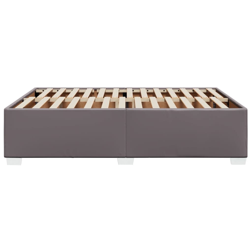 vidaXL Πλαίσιο Κρεβατιού Γκρι 140x190 εκ. από Συνθετικό Δέρμα