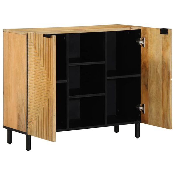 vidaXL Sideboard καφέ 90x33x75 cm μασίφ ξύλο Mango