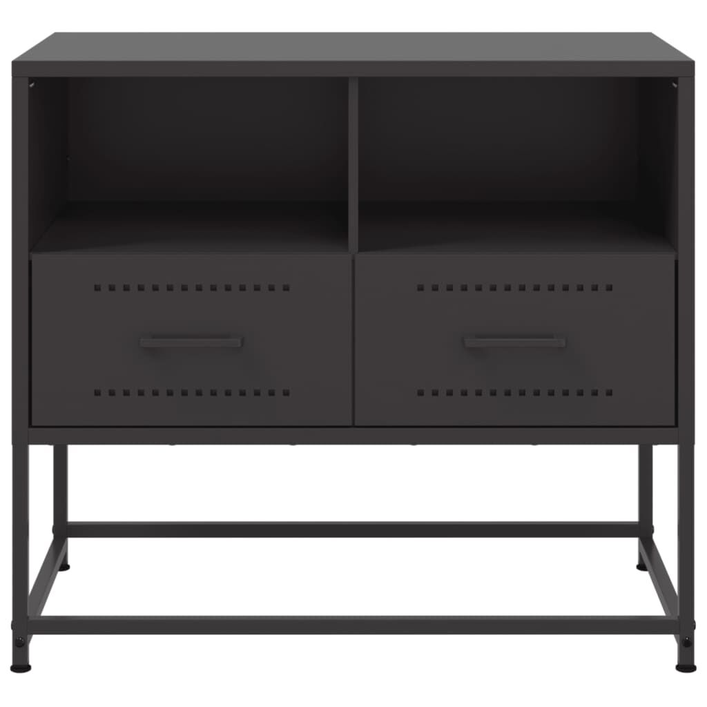 vidaXL Έπιπλο Τηλεόρασης Μαύρο 68,5x39x60,5 εκ. Ατσάλινο