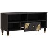vidaXL Ντουλάπι TV με ράφι Μαύρο 100 x 33 x 46 εκ Στερεό ξύλο μάνγκο
