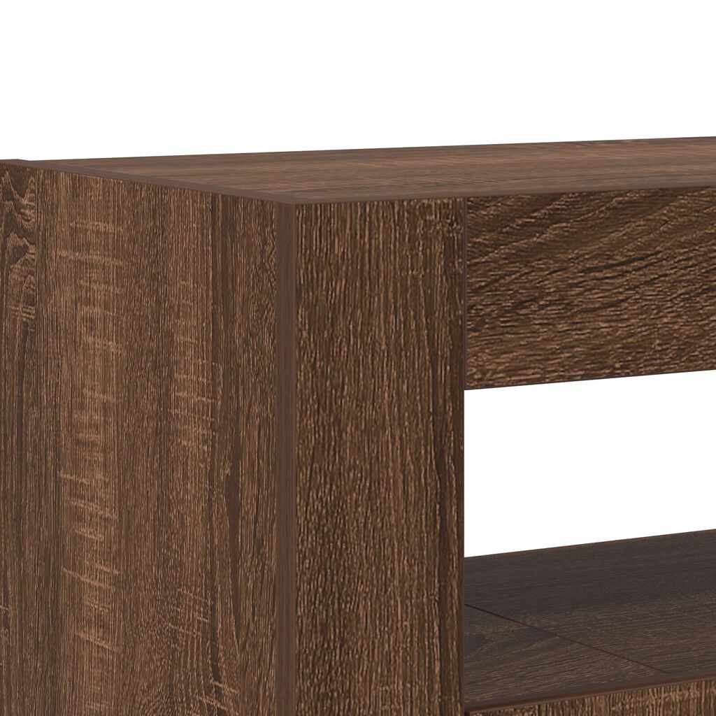 vidaXL Πλαϊνό γραφείο Καφέ δρυς 116 x 30 x 75 εκ. Επεξεργασμένο ξύλο