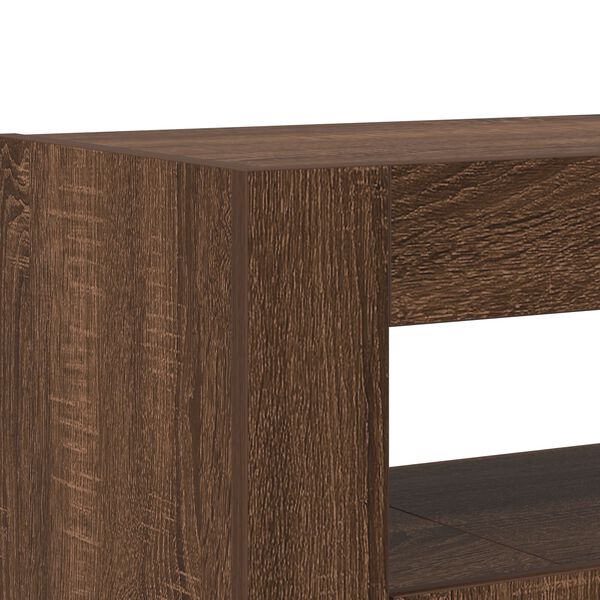 vidaXL Πλαϊνό γραφείο Καφέ δρυς 116 x 30 x 75 εκ. Επεξεργασμένο ξύλο