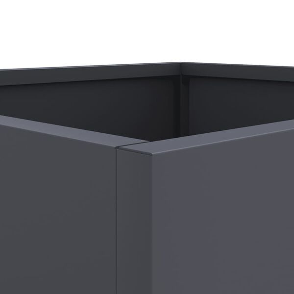 vidaXL Ζαρντινιέρα Ανθρακί 32x29x75 εκ. από Χάλυβα