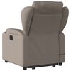 vidaXL Πολυθρόνα Μασάζ Ανακλινόμενη με Ανύψωση Taupe Υφασμάτινη