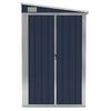 vidaXL Αποθήκη Κήπου Επιτοίχια Ανθρακί 118 x 194 x 178 εκ από Ατσάλι