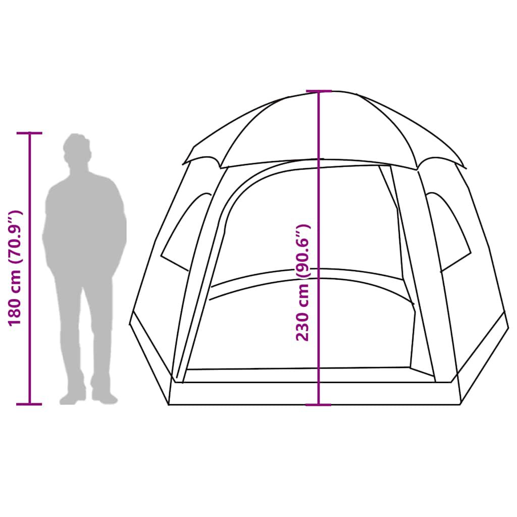 vidaXL Σκηνή Οικογενειακή Igloo 6 Ατόμων Αδιάβροχη Γκρι/Πορτοκαλί