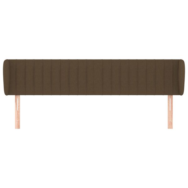 vidaXL Κεφαλάρι με Πτερύγια Σκούρο Καφέ 183x23x78/88 εκ. Υφασμάτινο