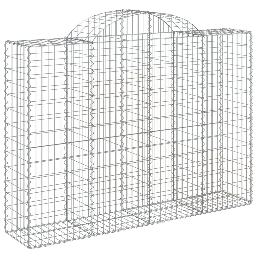 vidaXL Συρματοκιβώτια Τοξωτά 30 τεμ. 200x50x140/160 εκ. Γαλβαν. Ατσάλι