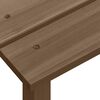vidaXL Καρέκλα Κήπου Adirondack Καφέ με Ottoman & Τραπέζι Ξύλο Ελάτης
