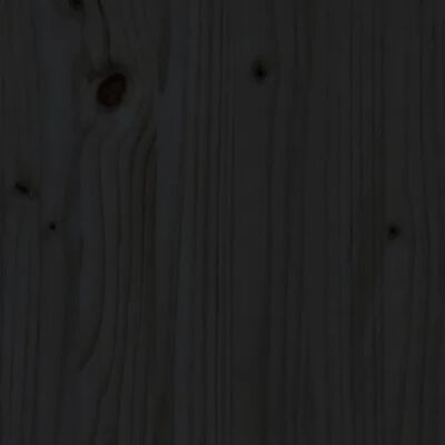 vidaXL Πλαίσιο Κρεβατιού Μαύρο 90 x 200 εκ. από Μασίφ Ξύλο