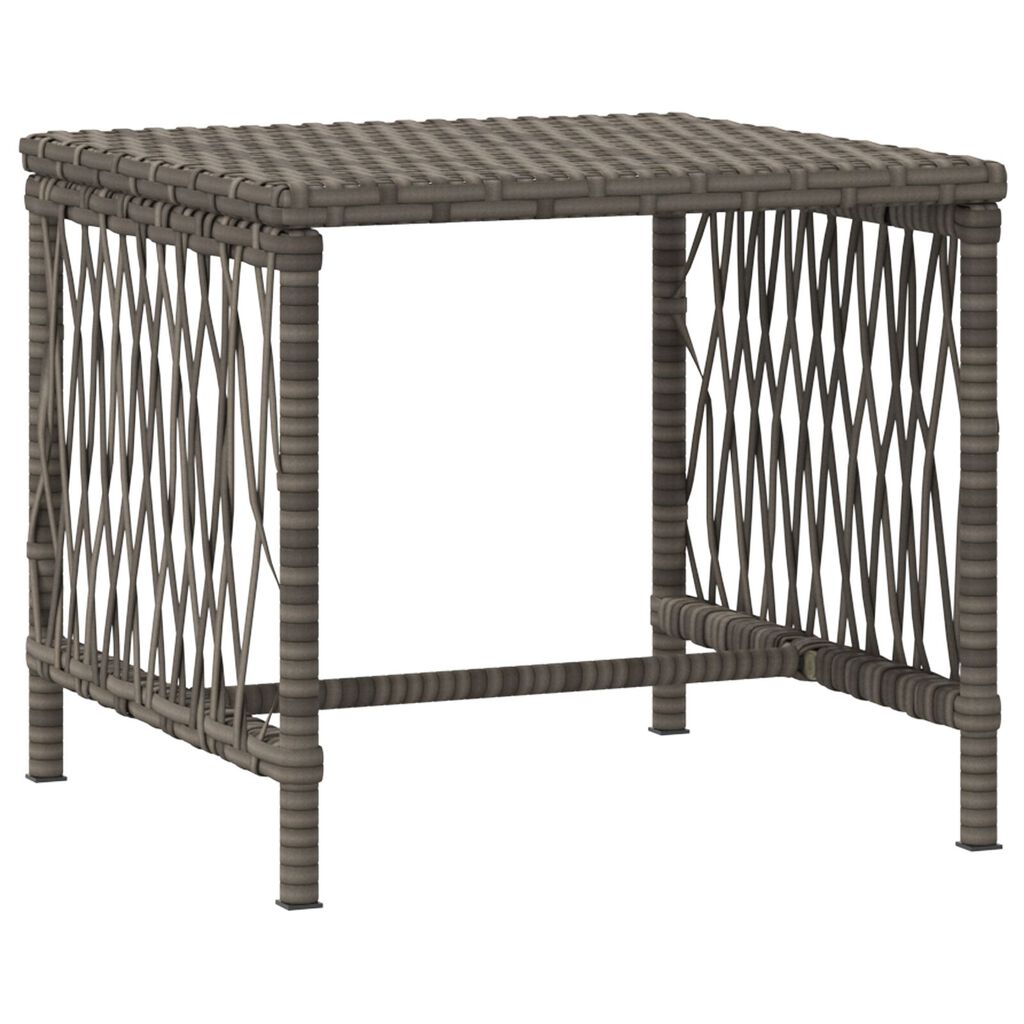vidaXL Ξαπλώστρα 2-πρόσωπο 2 pcs Γκρι 35 x 35 x 32 εκ. συνθετικό ρατάν