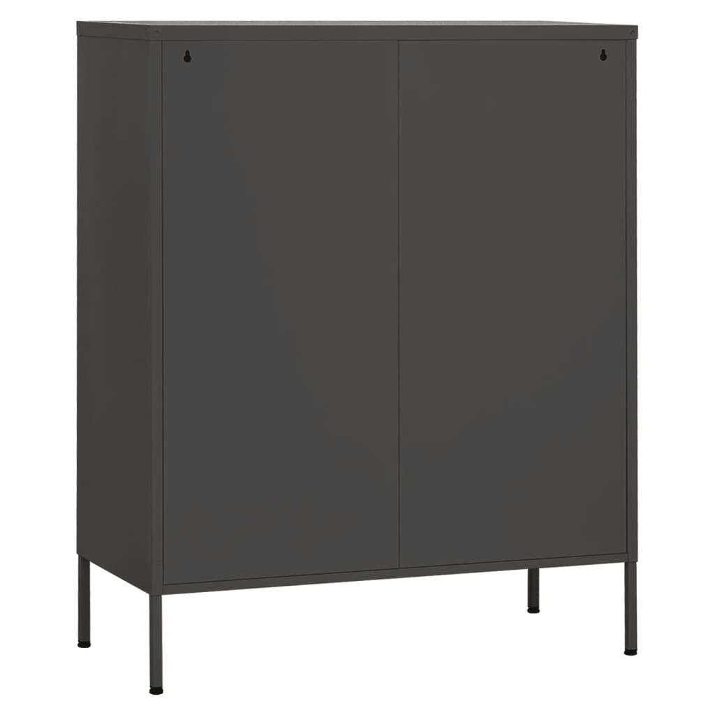 vidaXL Ντουλάπι Αποθήκευσης Ανθρακί 80 x 35 x 101,5 εκ. Ατσάλινο