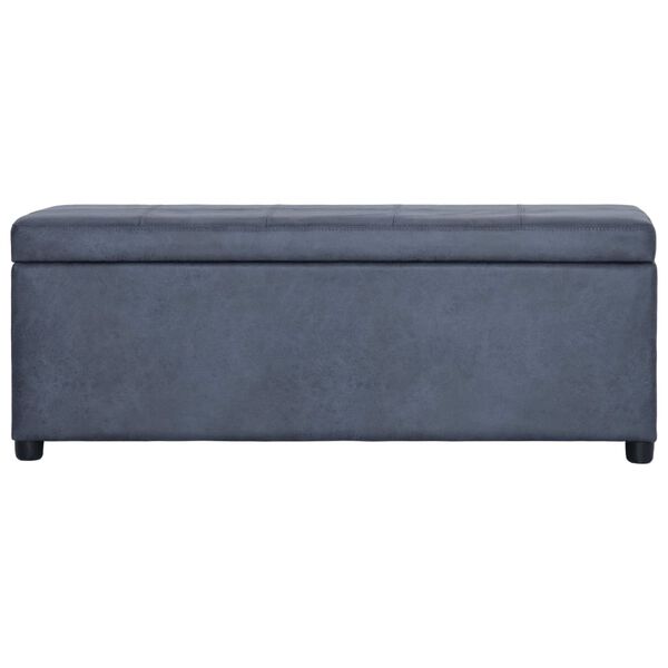 vidaXL Πάγκος με Αποθηκευτικό Χώρο Γκρι 116 εκ. από Συνθετικό Καστόρι