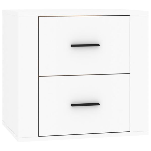 vidaXL Κομοδίνο Επιτοίχιο Λευκό 50 x 36 x 47 εκ.