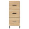 vidaXL Μπουφές Sonoma δρυς 34,5 x 34 x 180 εκ. από Επεξεργασμένο Ξύλο