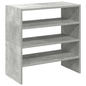 vidaXL Ράφια παπουτσιών 2 τμχ στοιβαζόμενα μπετόν γκρι 60x30x30,5 cm