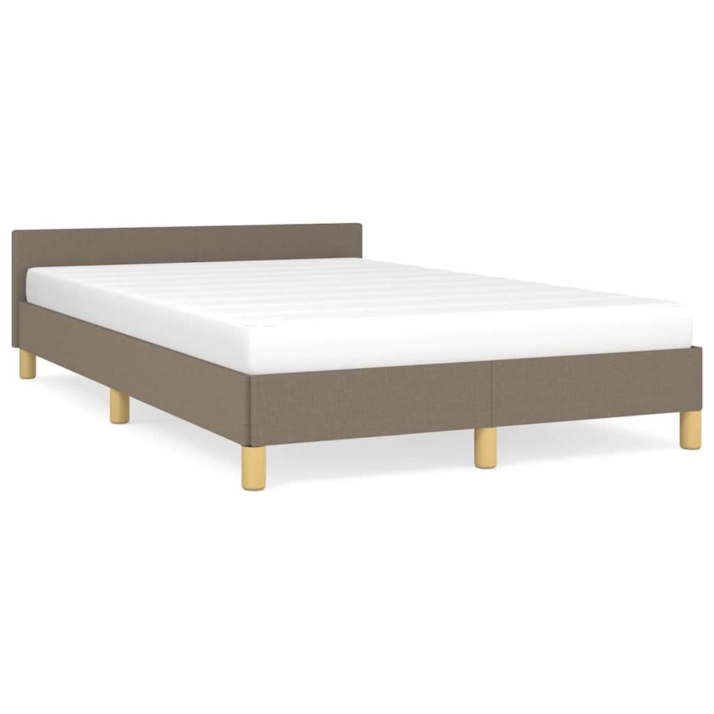 vidaXL Σκελετός Κρεβατιού Χωρίς Στρώμα Taupe 120x200 εκ. Υφασμάτινο