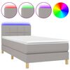 vidaXL &Kappa;&rho;&epsilon;&beta;ά&tau;&iota; Boxspring &mu;&epsilon; &Sigma;&tau;&rho;ώ&mu;&alpha; & LED &Alpha;&nu;.&Gamma;&kappa;&rho;&iota; 100x200 &epsilon;&kappa; &Upsilon;&phi;&alpha;&sigma;&mu;ά&tau;&iota;&nu;&omicron;