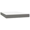 vidaXL Κρεβάτι Boxspring με Στρώμα Σκούρο Γκρι 140x200 εκ Υφασμάτινο