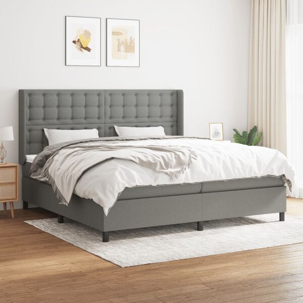 vidaXL &Kappa;&rho;&epsilon;&beta;ά&tau;&iota; Boxspring &mu;&epsilon; &Sigma;&tau;&rho;ώ&mu;&alpha; &Sigma;&kappa;&omicron;ύ&rho;&omicron; &Gamma;&kappa;&rho;&iota; 200x200 &epsilon;&kappa;. &Upsilon;&phi;&alpha;&sigma;&mu;ά&tau;&iota;&nu;&omicron;