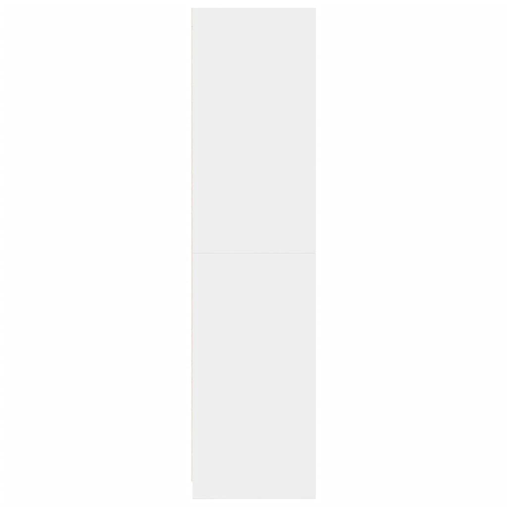 vidaXL Ντουλάπα Λευκή 100x50x200 εκ. από Επεξεργασμένο Ξύλο