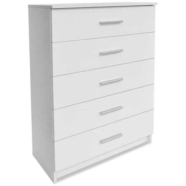 vidaXL Συρταριέρα Λευκή 71 x 35 x 106 εκ. από Μοριοσανίδα