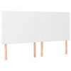 vidaXL Κρεβάτι Boxspring με Στρώμα Λευκό 160x200εκ.από Συνθετικό Δέρμα