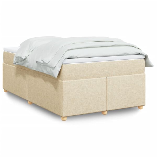 vidaXL &Kappa;&rho;&epsilon;&beta;ά&tau;&iota; Boxspring &mu;&epsilon; &Sigma;&tau;&rho;ώ&mu;&alpha; &Kappa;&rho;&epsilon;&mu; 120x190 &epsilon;&kappa;. &Upsilon;&phi;&alpha;&sigma;&mu;ά&tau;&iota;&nu;&omicron;