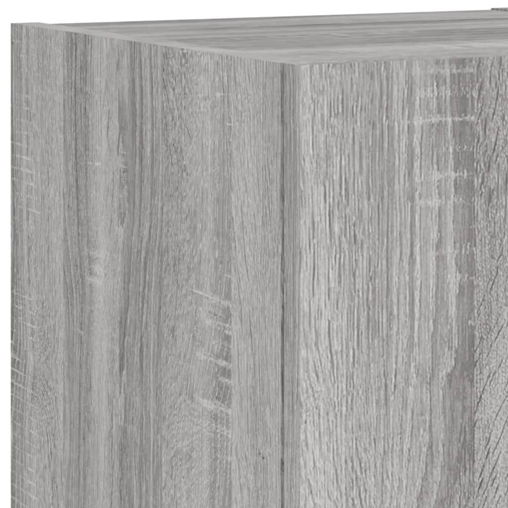vidaXL Έπιπλο Τοίχου Τηλεόρασης με LED Γκρι Sonoma 30,5x35x30 εκ.