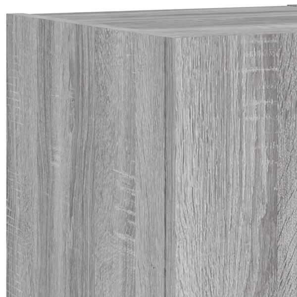 vidaXL Έπιπλο Τοίχου Τηλεόρασης με LED Γκρι Sonoma 30,5x35x30 εκ.